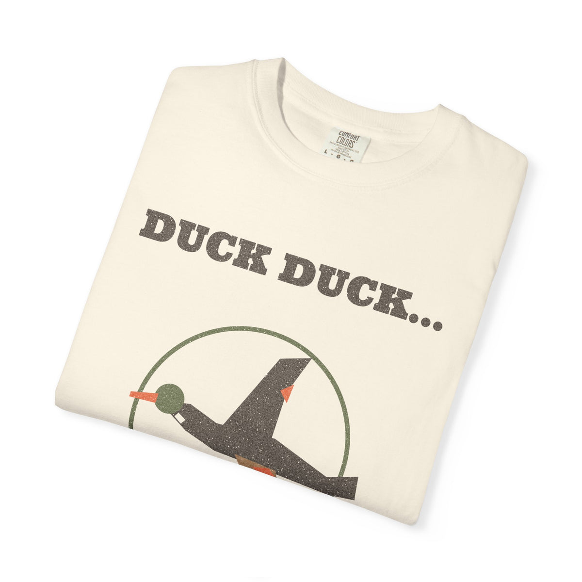 Duck Duck... Shoot Tee - Ivory folded | Hook & Hunt Co.