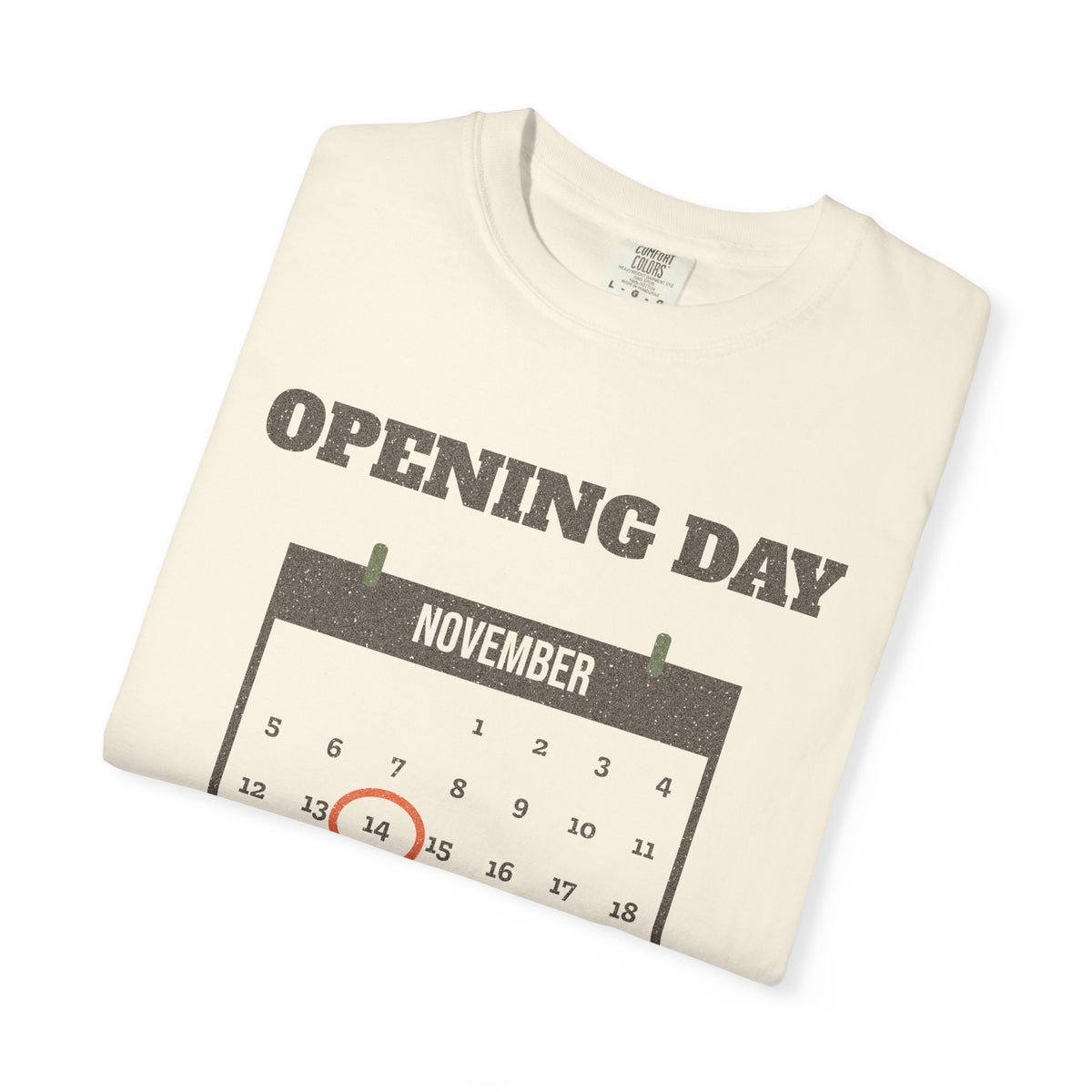 Opening Day Is My Holiday Tee - Ivory folded | Hook & Hunt Co.