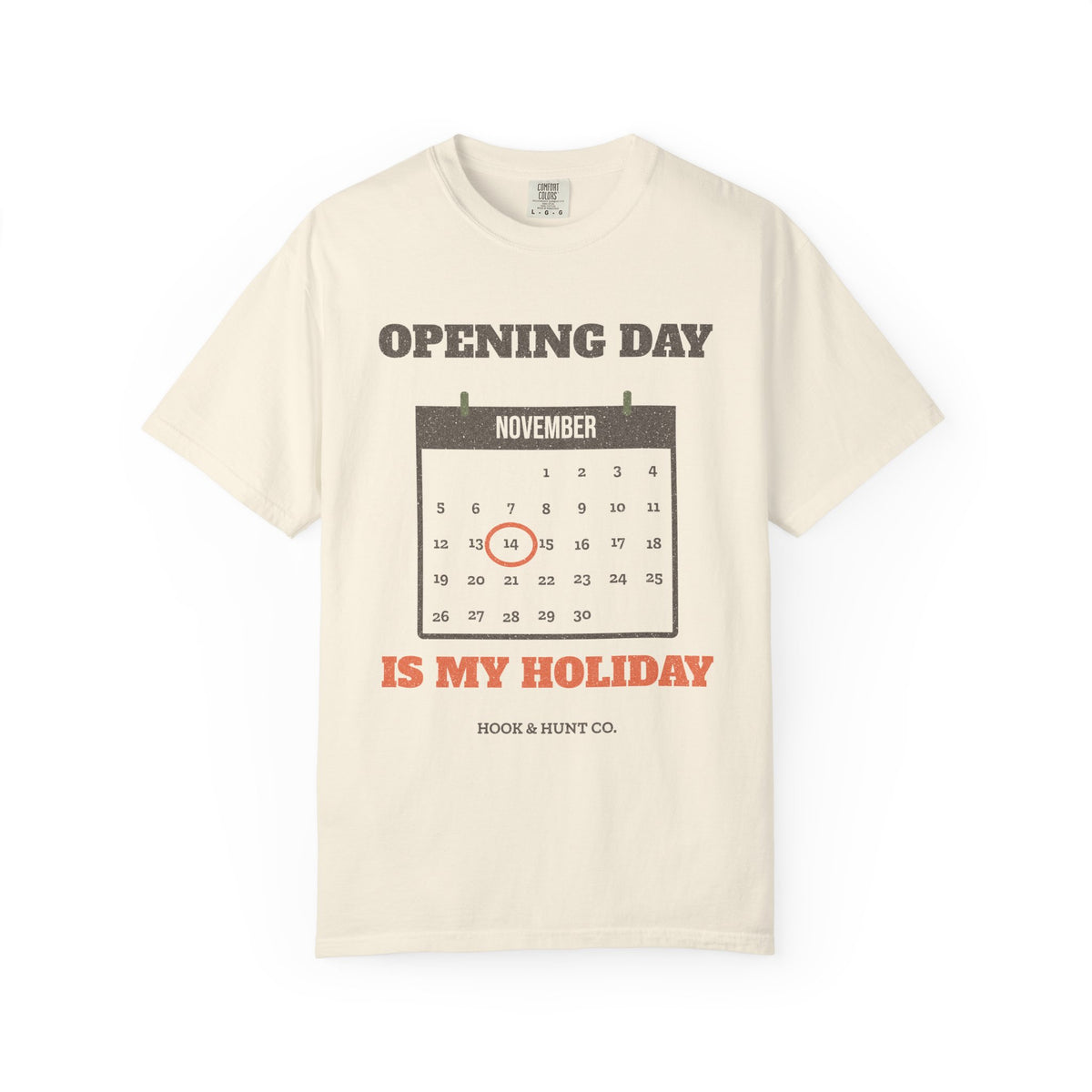 Opening Day Is My Holiday Tee - Ivory front | Hook & Hunt Co.