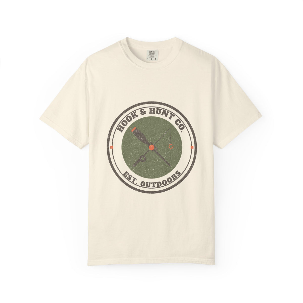 Hook & Hunt Co. Badge Tee - Ivory front | Hook & Hunt Co.