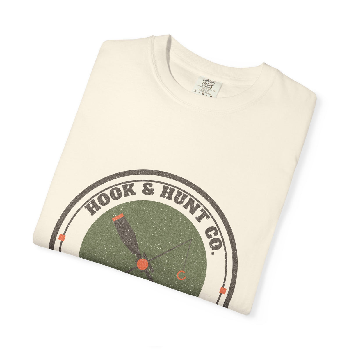Hook & Hunt Co. Badge Tee - Ivory folded | Hook & Hunt Co.