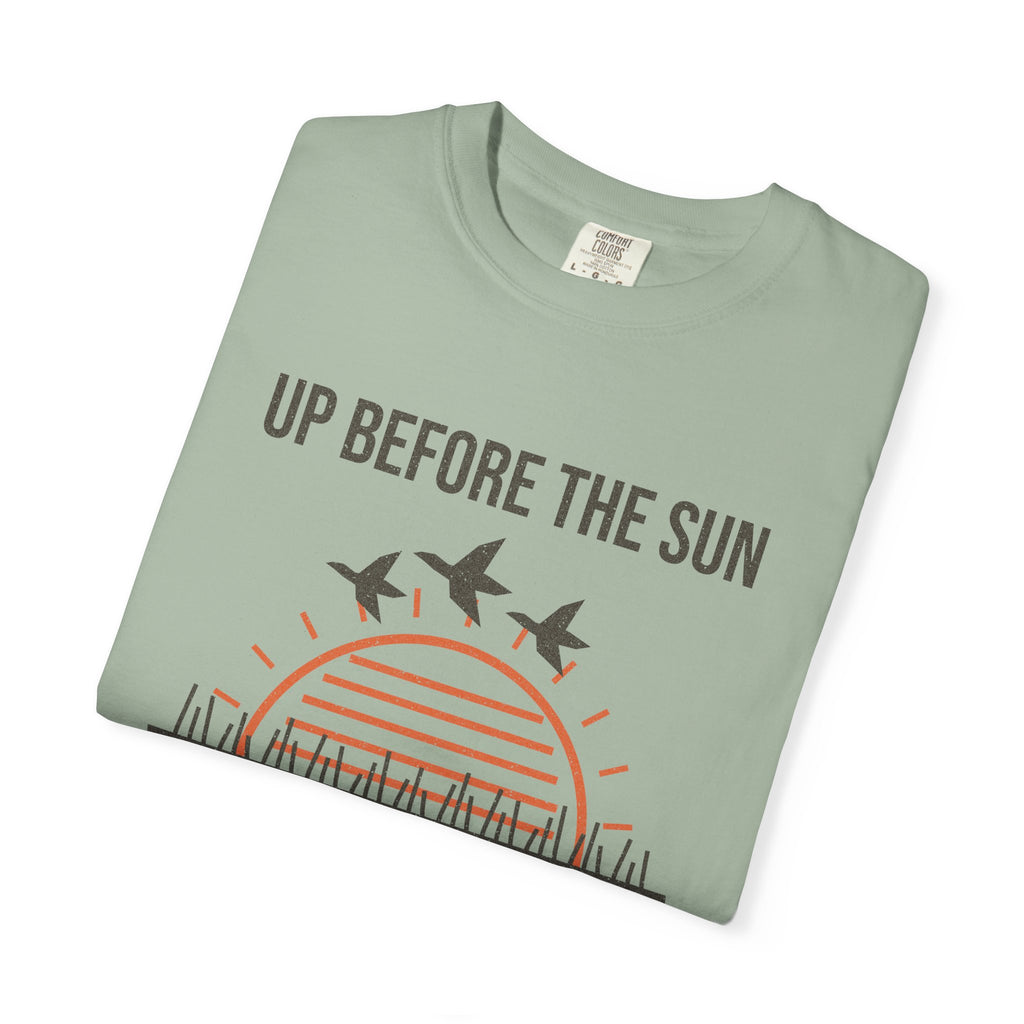 Up Before the Sun, Home After Dark Tee - Bay folded | Hook & Hunt Co.