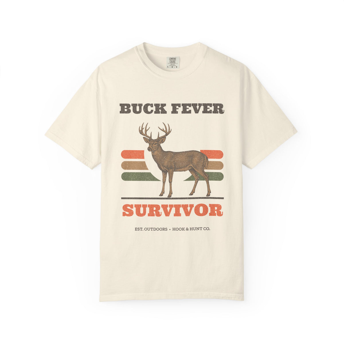 Buck Fever Survivor Tee - Ivory front | Hook & Hunt Co.