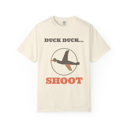 Duck Duck... Shoot Tee - Ivory front | Hook & Hunt Co.