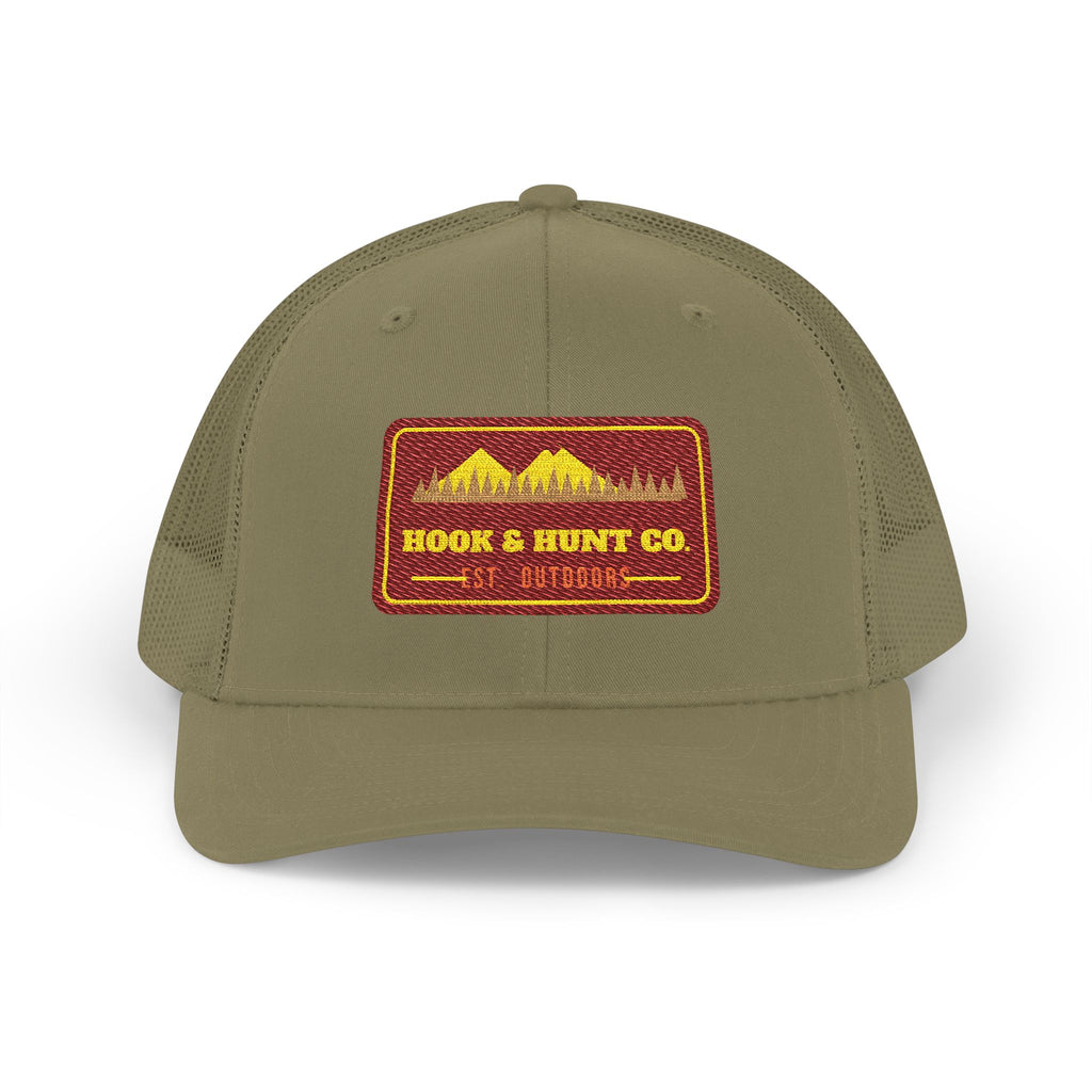 Hook & Hunt Co. Patch Trucker Hat - Loden front | Hook & Hunt Co.