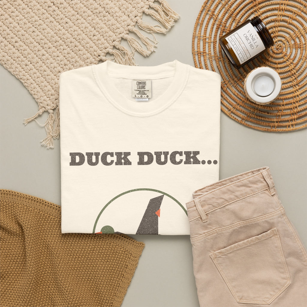 Duck Duck... Shoot Tee - Ivory lifestyle | Hook & Hunt Co.