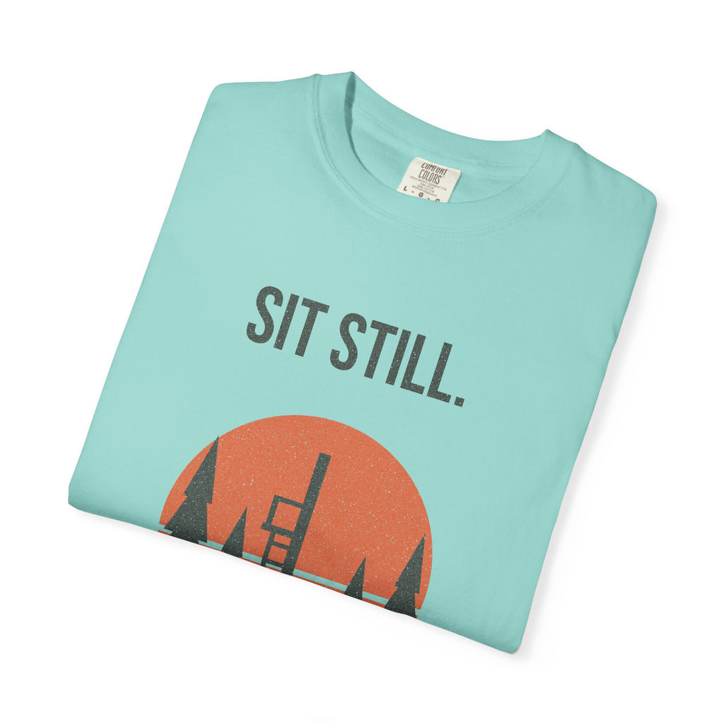 Sit Still. Be Quiet. Wait. Tee - Chalky Mint folded | Hook & Hunt Co.
